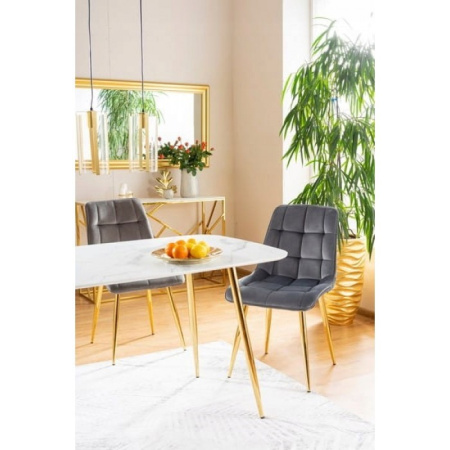 Стіл CERES білий/золото каркас 140X80