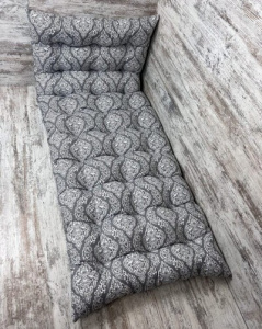 Подушка на підвіконник панама «Monogram» сірий фото 1 Подушка на підвіконник панама «Monogram» сірий фото 1