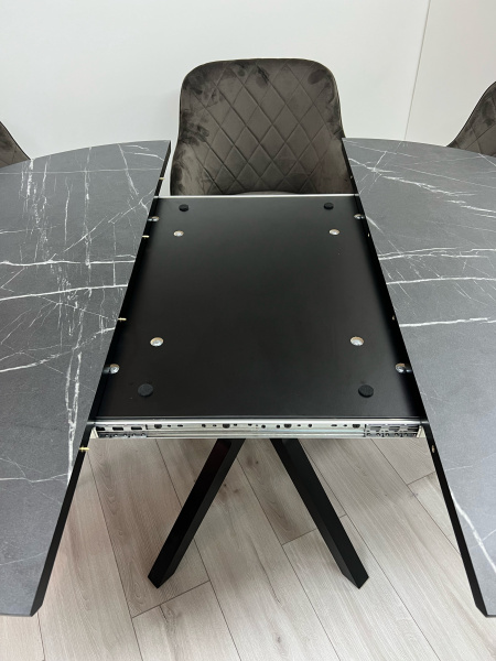 Стіл обідній Sunset круглий розкладний з HPL (ніжки Neo) фото 4