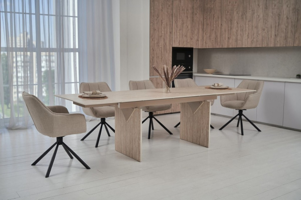 Стіл обідній розкладний TML-980 Травертін 180(260)х90x76 см