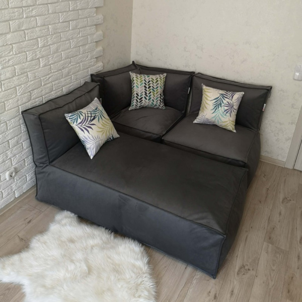 Модульное диван-кресло велюр 3 секции фото 2