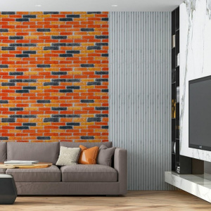 Самоклеюча 3D панель під бежево-коричневу Катеринославську цеглу в рулоні 2000х70х0,3см SW-00002570 фото 2