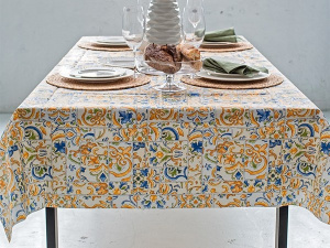 Скатерть водоотталкивающая Tiles Amarillo 140х180 см фото 5 Скатерть водоотталкивающая Tiles Amarillo 140х180 см фото 5