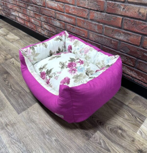 Лежак для котів та собак панама модель 2 “Tea rose pink” фото 1 Лежак для котів та собак панама модель 2 “Tea rose pink” фото 1