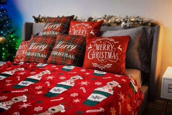 Плед Ardesto Flannel 160х200см, веселі олені