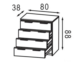 Комод Анді 4B фото 3 Комод Анді 4B фото 3