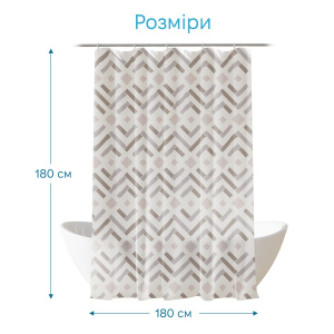 Шторка для ванной комнаты WOKO Mattoni 180x180 PEVA с кольцами фото 5 Шторка для ванной комнаты WOKO Mattoni 180x180 PEVA с кольцами фото 5