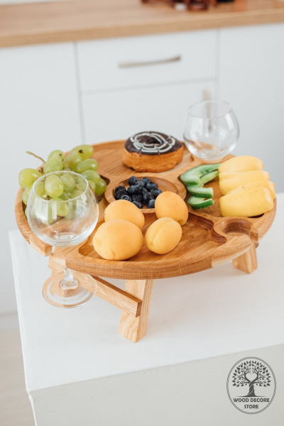 Винный столик Wood Decor на 4 бокала. фото 2