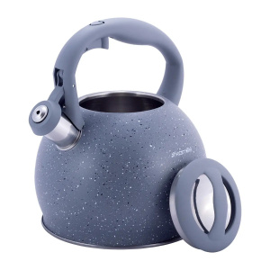 Чайник Kamille 3л из нержавеющей стали со свистком и ручкой "soft touch" KM-1074 фото 3