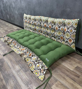Подушка на піддони/гойдалки/каркаси панама комбінована «Multiprint green» фото 1 Подушка на піддони/гойдалки/каркаси панама комбінована «Multiprint green» фото 1