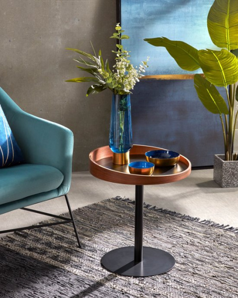 Журнальний столик KARLIN горіх/чорний 46х52  CC0764M41 фото 3