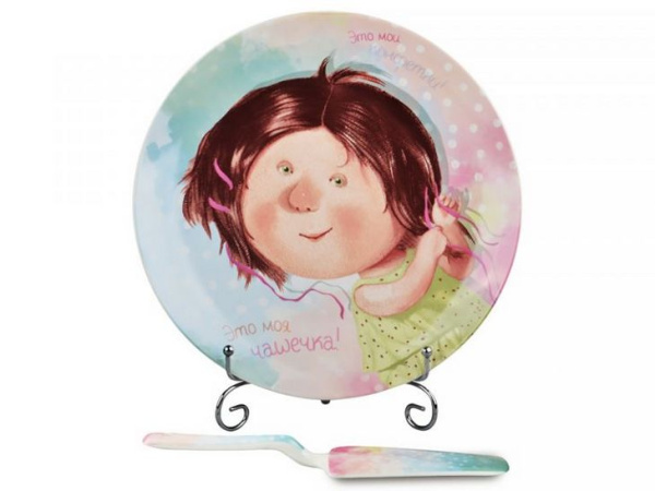 Блюдо для торта с лопаткой Lefard Девичьи Тайны 24 см 924-066 фото 1