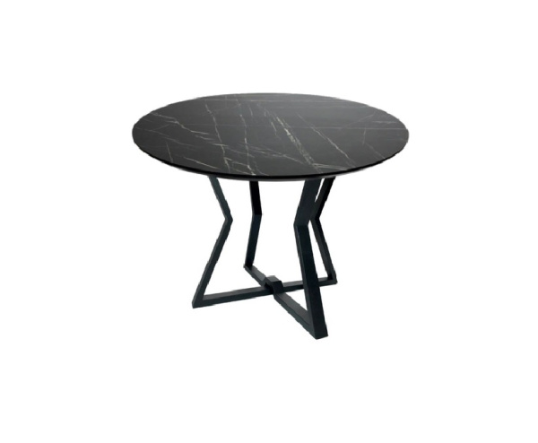 Стіл обідній Sunset круглий розкладний з HPL (ніжки Sigma) фото 1