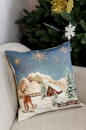 Наволочка гобеленова Прованс Блакитне сяйво 45х45см Олень