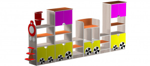 Стінка для ігрової кімнати Паровоз
