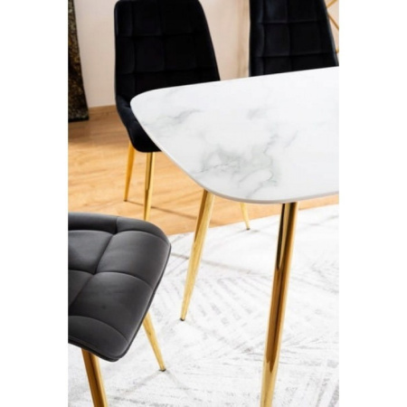 Стіл CERES білий/золото каркас 140X80