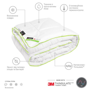 Набір з Тінсулейтом Aloe Vera (Ковдра Sonex  200х220 + 2 подушки 50х70) фото 3