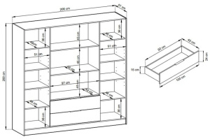 Гардеробная Kelly 4DRM с дополнительными полками фото 4 Гардеробная Kelly 4DRM с дополнительными полками фото 4