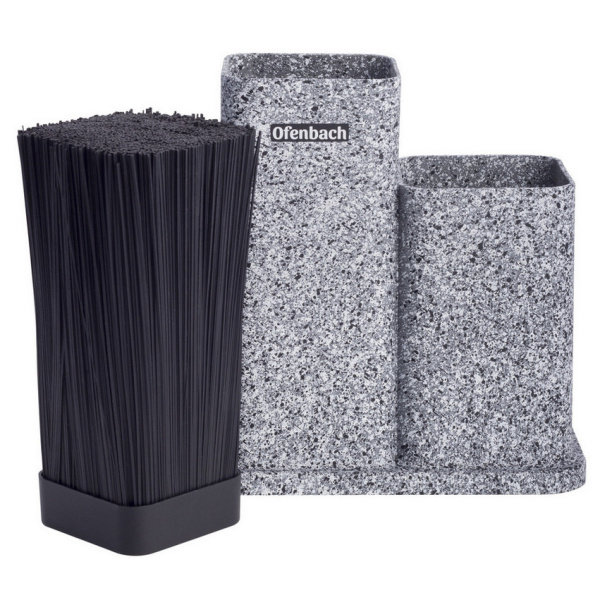 Подставка для ножей и кухонных принадлежностей Ofenbach двойная 23 см KM-100214 фото 2