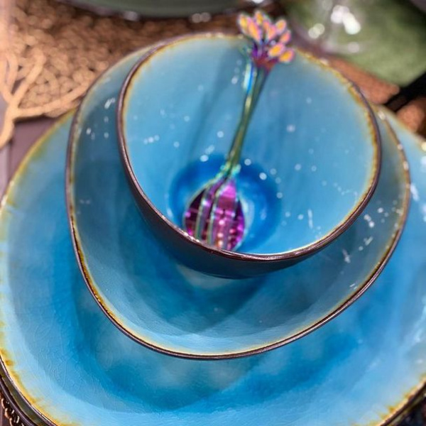 Тарілка Блакитна лагуна Olens, 27 см фото 3