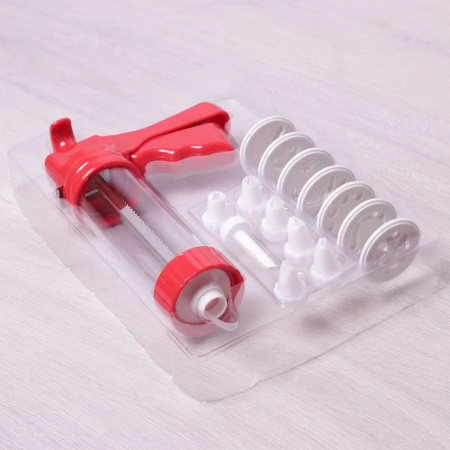 Кондитерський шприц-прес Kamille з пластику (21 насадка) KM-7778