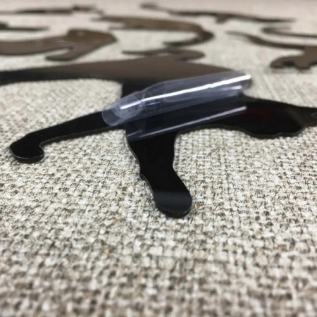 Глянцева наклейка настінна акрилова дзеркальна для декору "Кішки" 8 шт. чорна