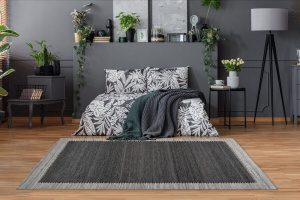 Плетёный шерстяной ковёр Kayoom Phoenix 310 Графитовый 80х150 фото 3 Плетёный шерстяной ковёр Kayoom Phoenix 310 Графитовый 80х150 фото 3
