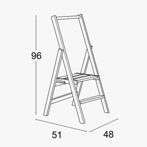 Стремянка складная  Italia Kimora на 2 ступени  180-2 фото 3