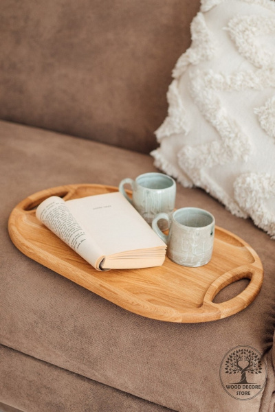 Таця/піднос Wood Decor з 2 ручками 50х30 см фото 5