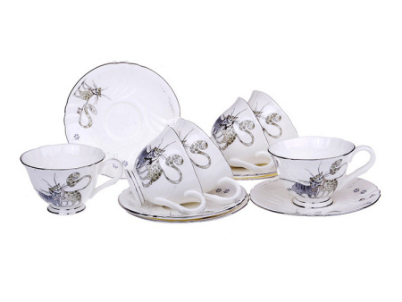 Кавовий набір Lefard Коти, 12 предметів 100 мл 264-572