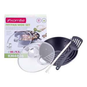 Казан чавунний Wok для плову, з антипригарним покриттям, для індукції та газу фото 3 Казан чавунний Wok для плову, з антипригарним покриттям, для індукції та газу фото 3