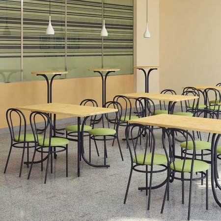 Стілець Tulipan black штучна шкіра V (від 4х штук)