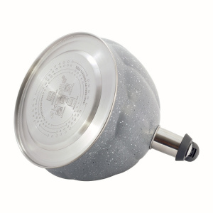 Чайник Kamille 3 л из нержавеющей стали, со свистком и нейлоновой ручкой, для индукции и газа KM-1073 фото 4