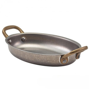 Тарілка овальна Vintage Steel GenWare фото 1 Тарілка овальна Vintage Steel GenWare фото 1