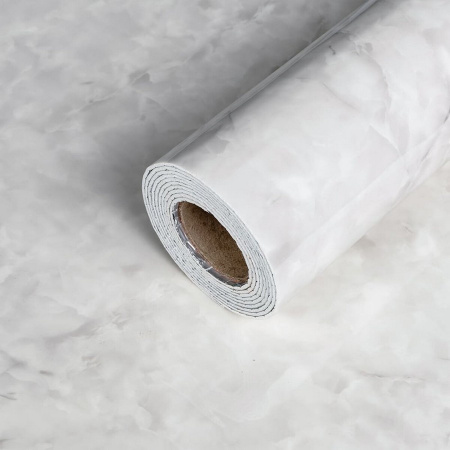 Самоклеюча стінова PET плитка у рулоні 60x300x0,2см сірий мармур SW-00002429