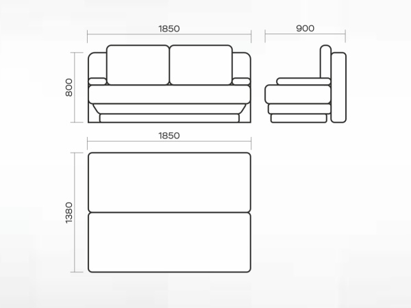 Диван прямий  Лондон