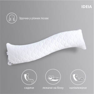 Подушка для сну та відпочинку S-Form ТМ IDEIA 40x130 см Білий фото 2 Подушка для сну та відпочинку S-Form ТМ IDEIA 40x130 см Білий фото 2