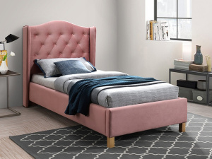 Кровать ASPEN Velvet античный розовый/дуб 90/200 фото 1 Кровать ASPEN Velvet античный розовый/дуб 90/200 фото 1