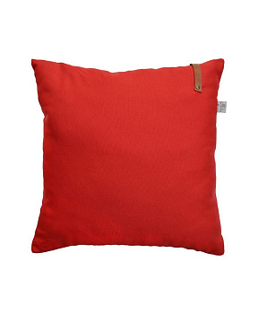 Подушка декоративна Прованс Scarlet, Camel 45х45 зі шкіряним декором (14952)