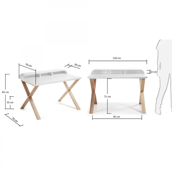 Стол письменный SUCCESS белый  C285L05 фото 5